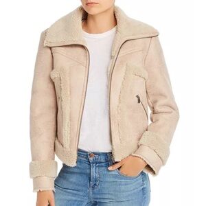 MOTHER Sherpa Faux Suede Jacket The Roamer Size XS
